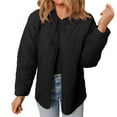 thumbnail image 1 of Veste en Denim Matelassée pour Femmes, Légère, Boutonnée, Rembourrée, Isolée, avec Poches, 1 of 5