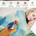 thumbnail image 3 of PIKWEEK Throw Blanket Colorful Tropical Parrots Flannel Soft Cozy Fluffy Throw Blankets and Warm Throws for Adults in Couch Sofa Bed, 3 of 6
