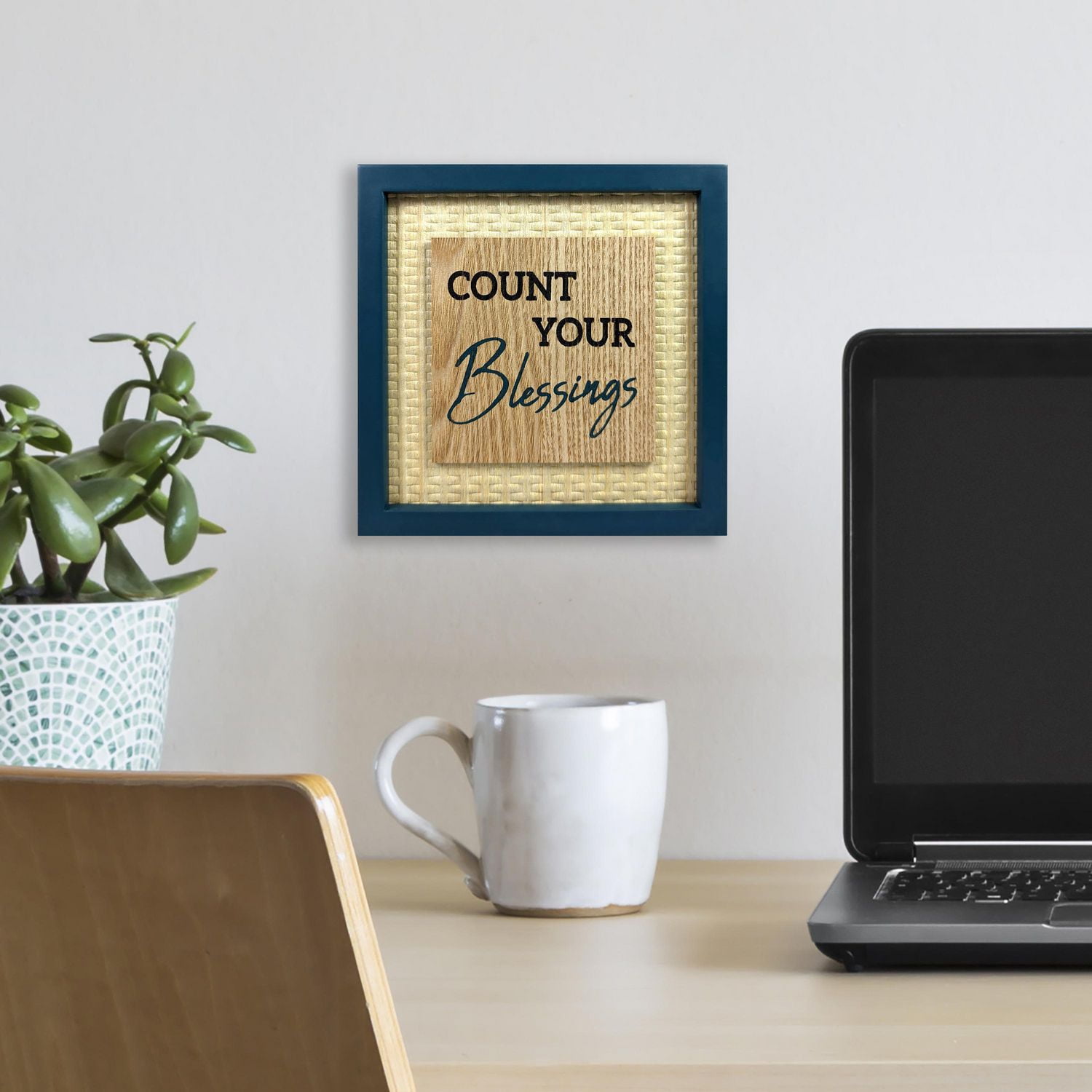 Blessings Plaque - Navy