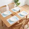 thumbnail image 3 of REGALWOVEN Rectangle Placemats Set of 6 Plastic Placemats for Kitchen Dining Washable Heat Resistant Table Placemats Wipeable Table Mat Blue 17.7x11.8inch, 3 of 6
