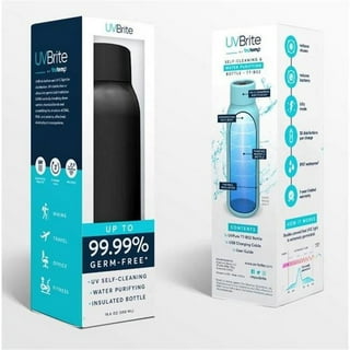 Lexi Home 14 oz. Blue Stainless Steel Insulated Self-Cleaning Water Bottle w/UV Water Purifier