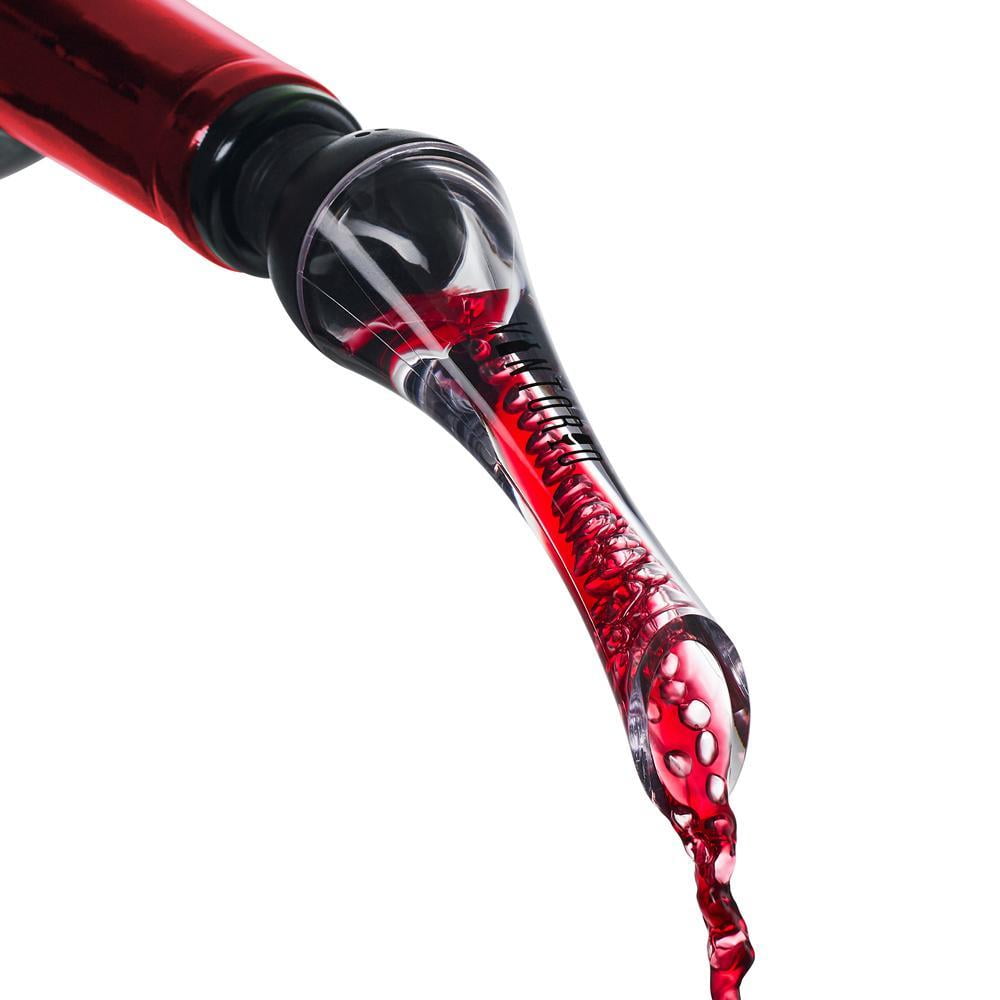 Vintorio Wine Aerator Pourer - Premium Aerating Pourer and Decanter Spout (Black)
