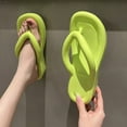 thumbnail image 3 of zttd thick bottom solid color large bottom flip flops ladies beach sandals women's slipper a, 3 of 4