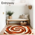 thumbnail image 3 of ODIKA 2'x3' Machine Washable Non-Slip Area Rug, Jupiter Storm Vortex Yarn Art Canvas High Traffic Rug, Orange, 649323, 3 of 7