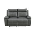 thumbnail image 6 of Steve Silver Gaston Modern Vegan Leather Reclining Loveseat , Grey, 6 of 9