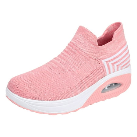 QYZEU Gym Shoes for Women Shoes for Women Dressy Casual Outdoor Women Shoes Breathable Color Sports Mesh Runing Solid Shoes Women s Leather Shoes Pink 40