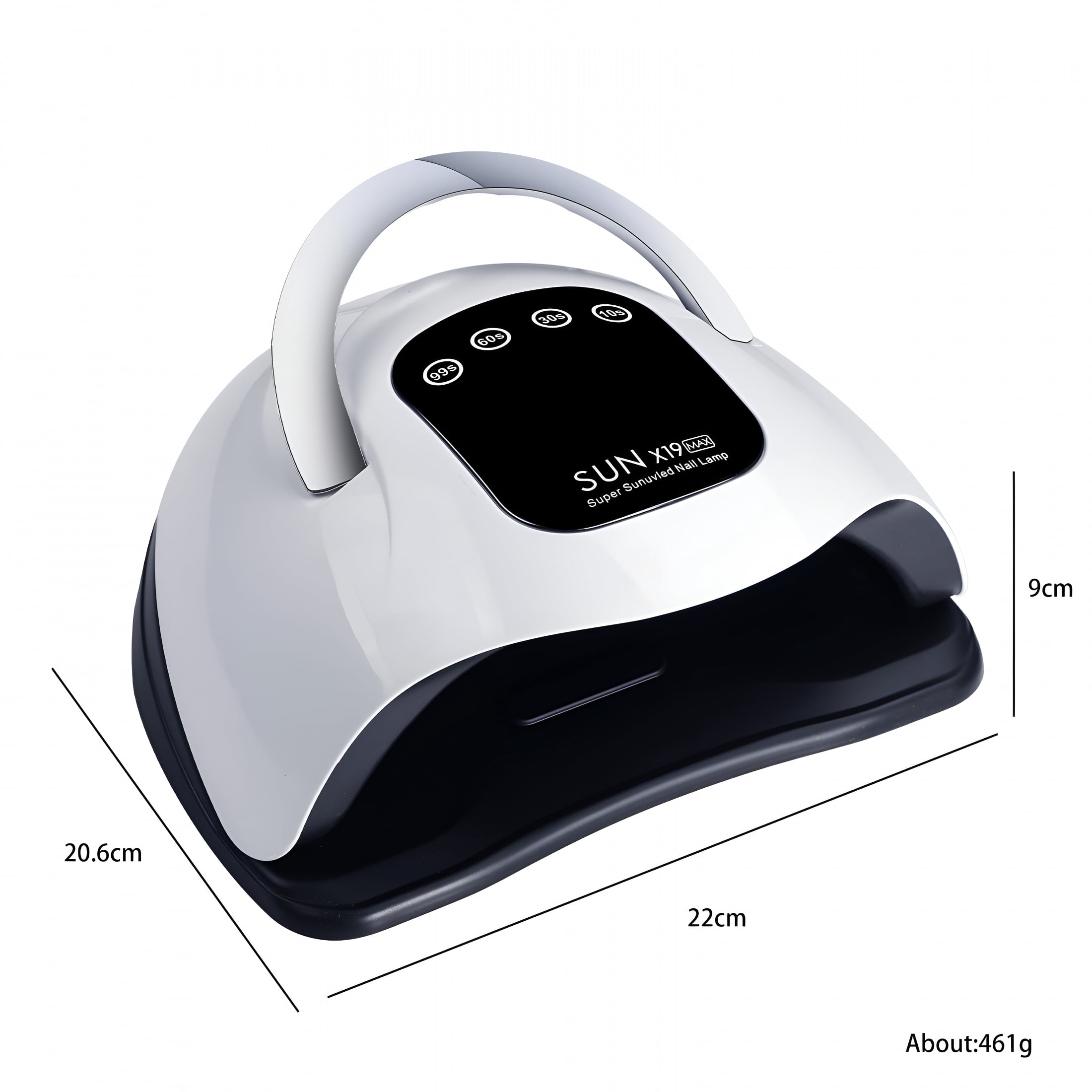 HIBIBUD 320W Uv Nail Lamp,Uv Light for Gel Nails with 72Pcs Professional Nail Light 4 Timer Setting Nail Dryer for Home Salon Nail Art Tools (White)