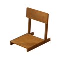 thumbnail image 4 of Silla Tatami, Silla con respaldo, Muebles auxiliares, Asiento de madera sin patas para portátil Café ligero, 4 of 9