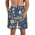thumbnail image 1 of Balery Marine Nautical Traje de Baño Estilo Hawaiano para Hombre, Shorts de Secado Rápido con Bolsillos-3X-Large, 1 of 6