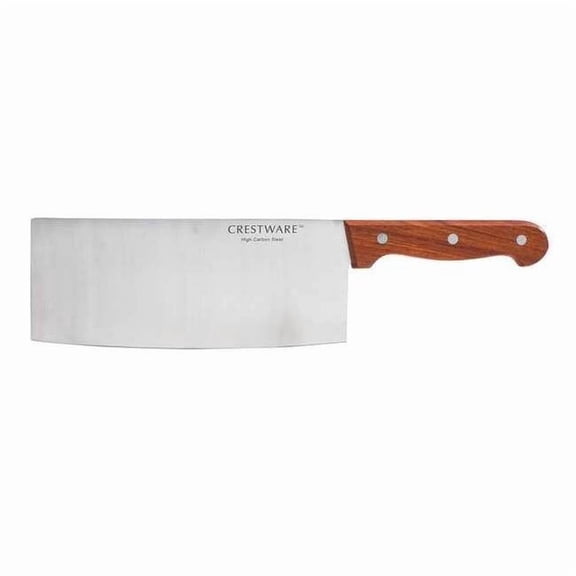 Crestware Cleaver,Straight,8 in. L,Wood KN320