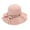 Light Pink, variant on harmtty Sun Hat Folding Sun Knitted Wide Brim Ribbon Bow Women Beach Hat for Outdoor Khaki