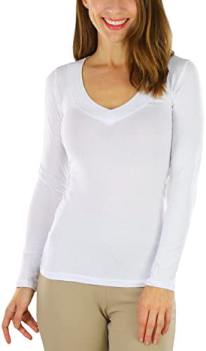ToBeInStyle Women's Long Sleeve V-Neckline T-Shirt 
