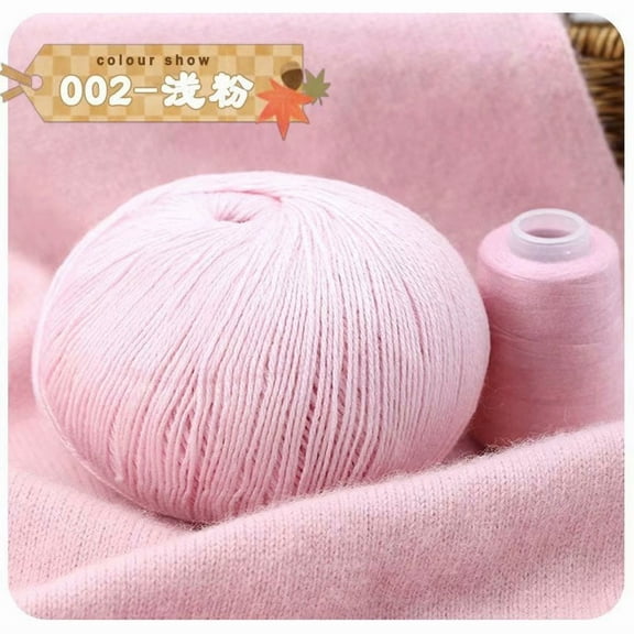 Nvzi Soft Yarn, 50g per Roll, 1 Roll, , Ideal for Knitting & Crocheting Scarves, Hats, Coats, Bags - Ultra-Soft Yarn for DIY Crafts with Luxurious Feel​,light pink