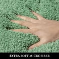 thumbnail image 4 of LAMIRO Microfiber Toilet Bath Mat U-Shaped Contour Shaggy Rugs Non Slip Extra Thick Soft Absorbent Water for Bathroom Commode Machine Washable(20x20",Sage Green), 4 of 4