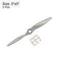 thumbnail image 2 of Hélices RC CW 5x5 Pulgadas 2-Palas para Avión Nylon Gris 2Pcs con Anillos Adaptadores, 2 of 4