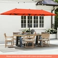thumbnail image 2 of Gymax 13 FT Double-sided Patio Umbrella Outdoor Large Twin Size Umbrella Orange, 2 of 10