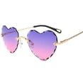 thumbnail image 3 of Gafas de sol de corazón Sunnimix lentes teñidas para fiestas Rosa púrpura, 3 of 6