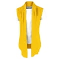 thumbnail image 5 of MODA NOVA Big & Tall Men's Open Front irregular Hem Cardigan Vest Yellow 2XLT, 5 of 5