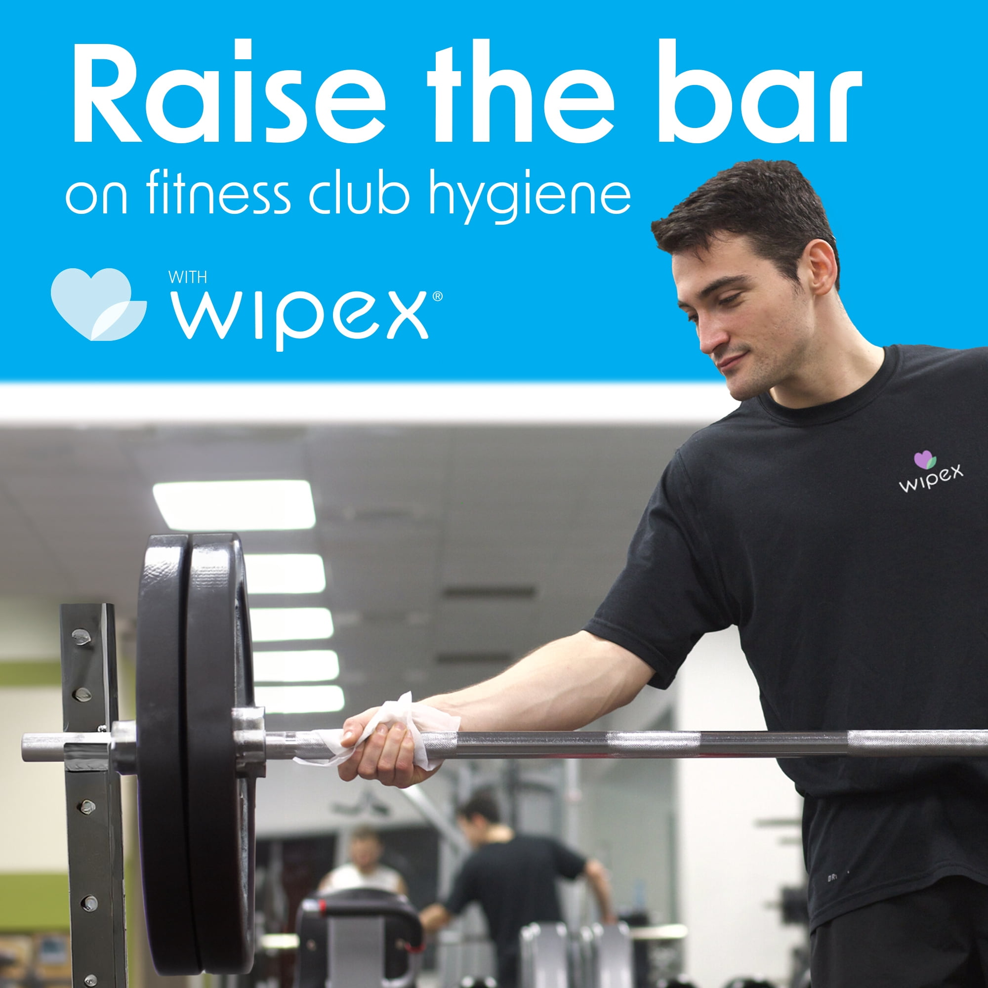 Wipex Gym Wipes for Fitness Equipment, Plant-Based Alcohol-Free Cleaning Wipes Refill Roll with Aloe Vera & BZK, 800 Count