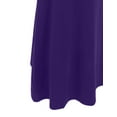 thumbnail image 3 of J. METHOD Women's Maxi Skirt High Waisted Fold Over Elastic Waistband Jersey Stretch Skirts Made in USA NEWSK05 Purple S, 3 of 5
