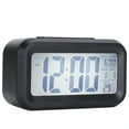 thumbnail image 4 of Ultra-Quiet Smart Nightlight Alarm Clock with Snooze Function - Large Clear Anti-Fog LCD Display, Eye-Protective White Backlight, Wide Viewing Angle, Battery-Powered (3 AAA Not Included) Compact ABS, 4 of 6