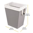 thumbnail image 4 of Whitmor Easycare Laundry Hamper with Removable Fabric Liner, Greystone, 4 of 4