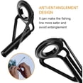 thumbnail image 3 of shiyou-Rod Tip Repair Kit Fishing Rod Tips Replacement Kit Stainless Steel Ceramic Guides Ring, Black Wear Resistant Guide Replacement Small Kit (8 Pcs), 3 of 4