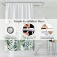 thumbnail image 6 of Green Botanical Shower Curtains 36x72 Inch Spring Natural Eucalyptus Leaves for Modern Minimalism Bathroom Decor Fabric Waterproof Polyester Sets with Hooks, 6 of 6