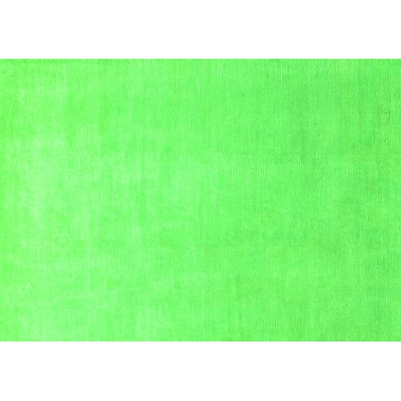 Ahgly Company Indoor Rectangle Solid Green Modern Area Rugs, 7' x 9'