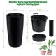 thumbnail image 4 of Yeshouse Juego de 2 macetas altas de 76 cm con autorriego, con monitor de nivel de agua y cubo interior extraíble para plantas de interior y exterior, patio y balcón, 4 of 6
