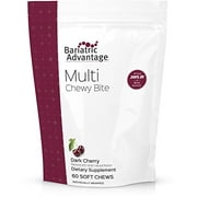 Bariatric Advantage Multi Chewy Bite, Soft Chew Multivitamin for Bariatric Surgery Patients Including Gastric Bypass and Bariatric Sleeve - Dark Cherry Flavor, 60 Count