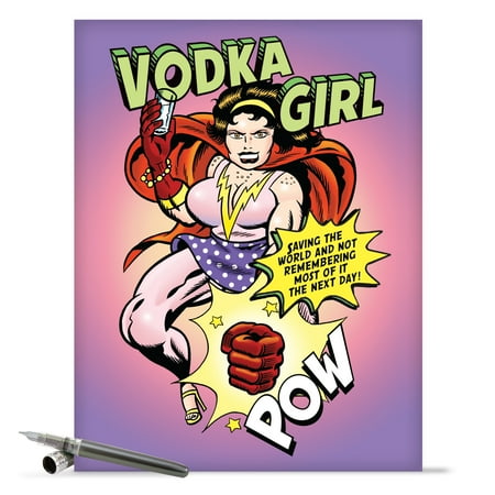 j7471 jumbo funny birthday card vodka girl extra large greeting