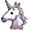 Unicorn Emoticon, variant on PMU Unicorn Emoticon Shape-A-Loon 24in Mylar Balloon Pkg/1