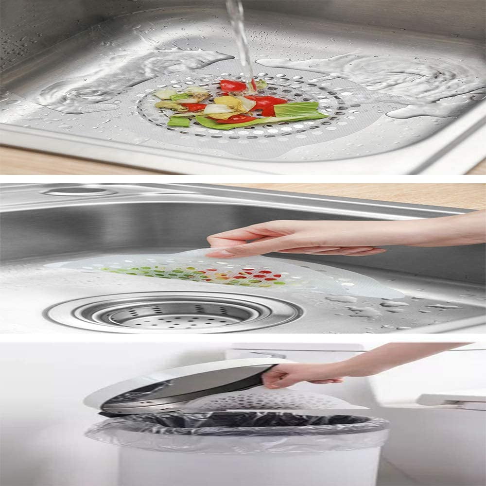 30 Pcs 4 X 4 Disposable Shower Drain Cover Hair Catcher, Square Hair Catcher Shower Drain Mesh Sticker For Bathroom Laundry Bathtub Kitchen Sink