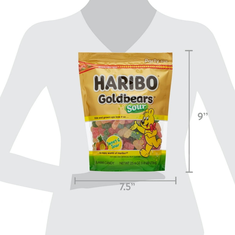 HARIBO Gold-Bears Sour Gummy Candy, 25.6 oz - Walmart.com
