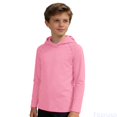 thumbnail image 2 of Fozruso Kids Long Sleeve Shirt Summer Hooded Sun Top for Boys And Girls Outdoor Play and Casual Activewear, 2 of 7