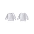 thumbnail image 2 of RUINIXCW Toddler Baby Boy Girl Crewneck Fleece Sweatshirt Nebworn Infant Baby Girl Boy Spring Fall Winter Warm Clothes Long Sleeve Solid Basic Pullover Sweater Shirts Tops, 2 of 9