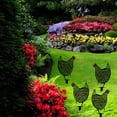 thumbnail image 1 of Estatua de Pollo de Jardín de Hadas CUTICAT en Miniatura de Hierro Negro Decoración de animales de estacas de césped, 1 of 7