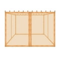 thumbnail image 5 of TOPCHANCES Universal Replacement Canopy Mosquito Netting Screen Sidewalls Only for 10' x 10' Gazebo Canopy, Khaki, 5 of 10