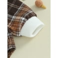 thumbnail image 6 of Wassery Baby Boy Girl Romper Clothes 3M 6M 12M 18M Infant Boys Girls Round Neck Long Sleeve Plaid Print Toddler Fall Bodysuits, 6 of 8
