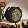 thumbnail image 6 of Yiaed USA 1 Print Travel Jewelry Case Bridesmaid Gift Boxes Jewelry Travel Organizer Small Round Jewelry Box Mini Storage-Black, 6 of 7