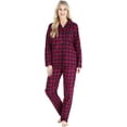 thumbnail image 1 of Women’s Cotton Flannel Long Sleeve Button-Down Pajamas PJ Set, 1 of 5