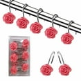 thumbnail image 2 of Dusknt Resin Rose Shower Curtain Hook (Add Che240805511 Attribute) Pink, Hooks,, 2 of 9