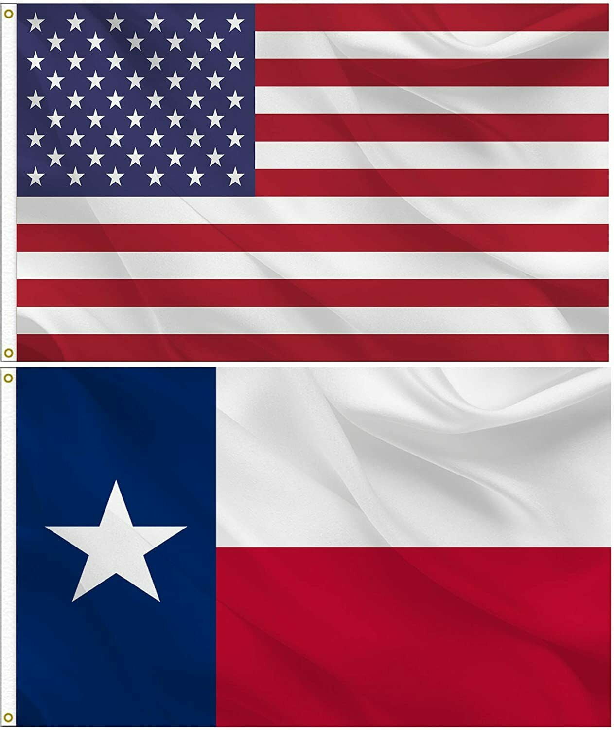 Texas State and American Flag Combination You Pick All Sizes Made In USA 