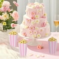 thumbnail image 6 of NOGIS 50 Pcs Pink Paper Popcorn Boxes, Small Pink and White Striped Popcorn Bags, Striped Patterned Decorative Boxes for Party Favors, Movie Theater Decorative Popcorn Container (Pink), 6 of 7