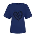 thumbnail image 4 of Diufon Hauts de la Saint-Valentin pour Femmes, Tunique Décontractée à Manches Courtes, Chandail à Col Rond, Blouse Tendance Mignonne à Imprimé Graphique, 4 of 6