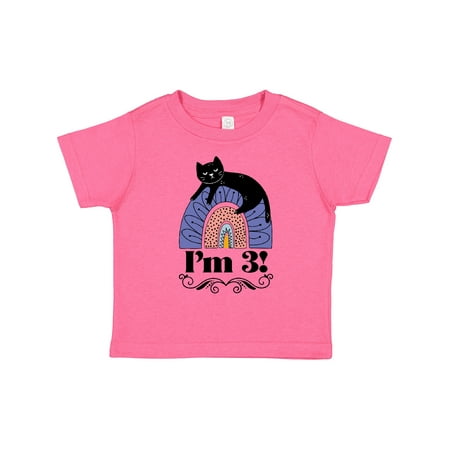 

Inktastic 3rd Birthday Scandinavian Rainbow 3 Year Old Gift Toddler Toddler Girl T-Shirt