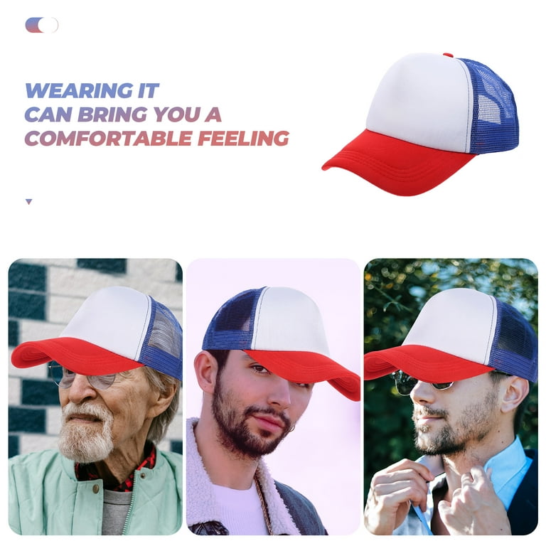 Frcolor 10pcs Heat Transfer Baseball Hats DIY Blank Printing Hat Mesh Sublimation Hats, Men's, Size: One Size