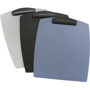 Storex Plastic Clipboard, Portable Writing Surface for Legal Size Paper, Assorted Colors, 12-Pack