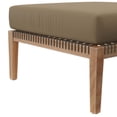 thumbnail image 4 of Ottoman Lounge Chair, Brown Natural, Teak Wood, Outdoor Patio Balcony Cafe Bistro Garden Hospitality Restaurant, Modern Contemporary HB34219, 4 of 7